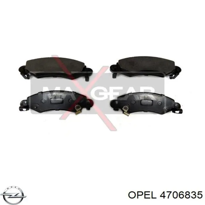 4706835 Opel колодки тормозные передние дисковые