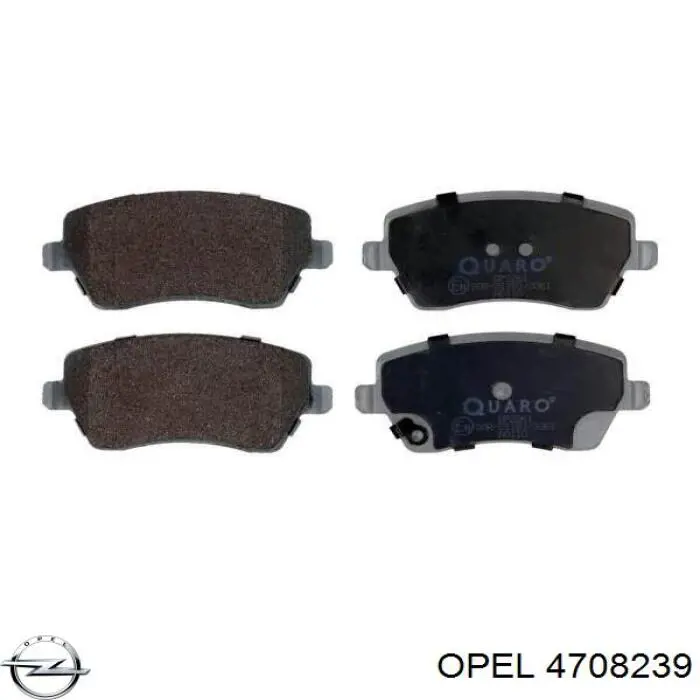 4708239 Opel передние тормозные колодки