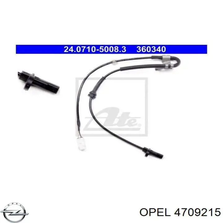 4709215 Opel Датчик ABS передний правый