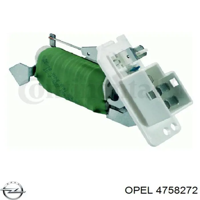 4758272 Opel резистор (сопротивление вентилятора печки (отопителя салона))