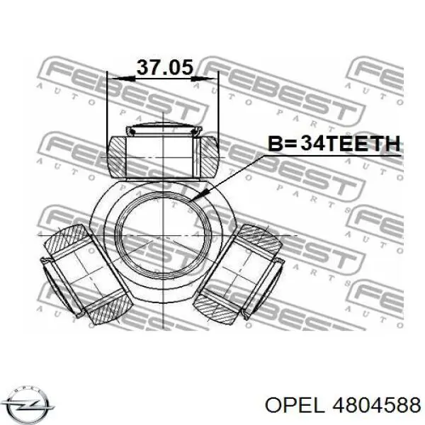 ШРУС внутренний передний левый OPEL 4804588