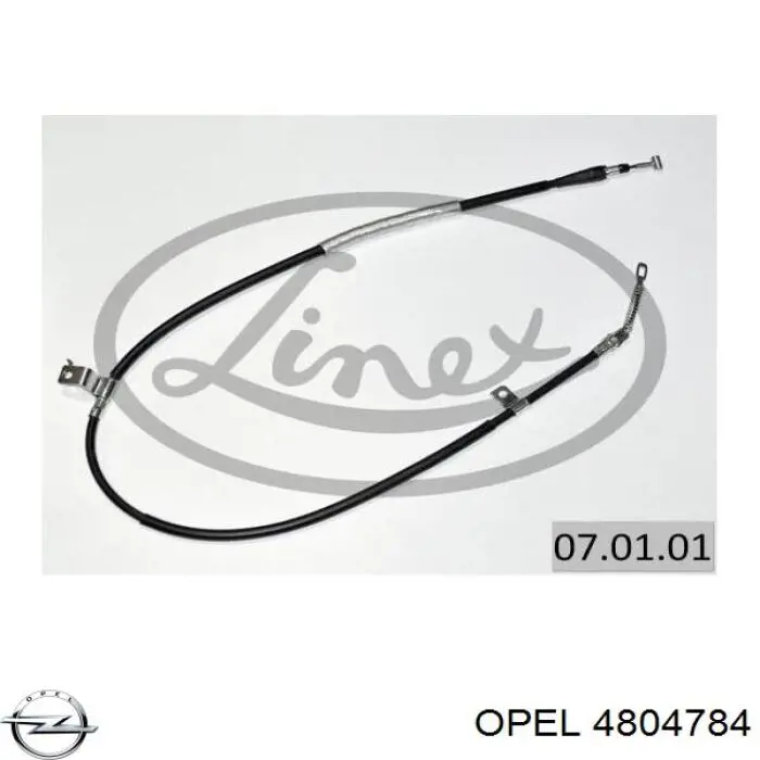 Трос стояночного тормоза задний правый Opel 4804784 цена, от 19.94 USD