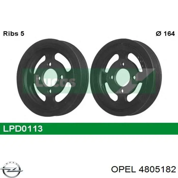 Шкив коленвала (демпфер) Opel 4805182 цена, от 46.81 USD