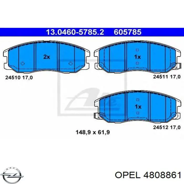 Колодки Opel 4808861 цена, от 22.79 USD