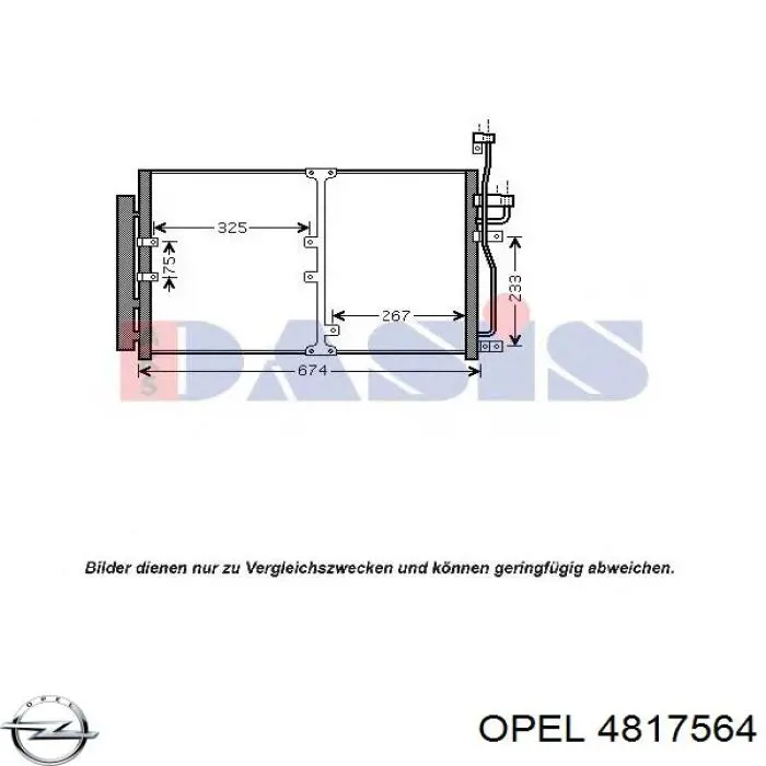 4817564 Opel радиатор кондиционера