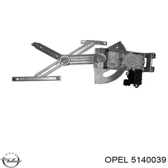 5140039 Opel mecanismo de acionamento de vidro da porta dianteira esquerda