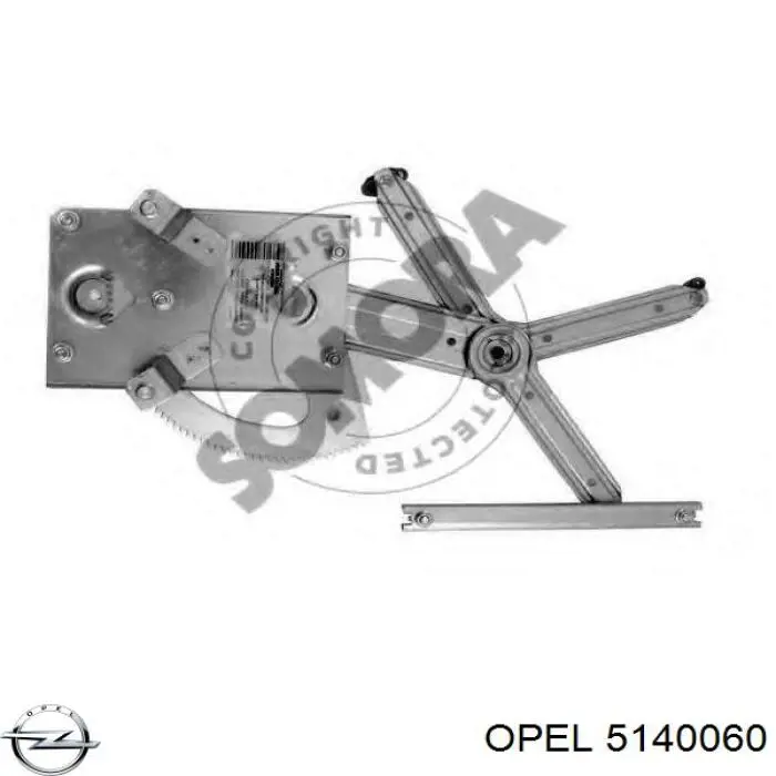 5140060 Opel механизм стеклоподъемника двери передней правой