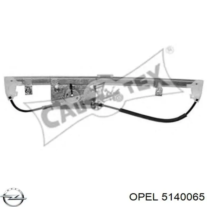 5140065 Opel mecanismo de acionamento de vidro da porta traseira esquerda