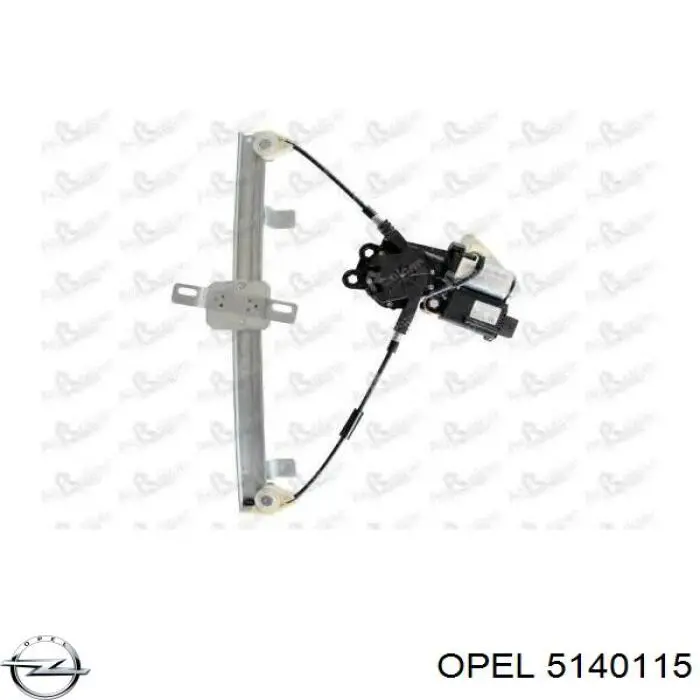 5140115 Opel mecanismo de acionamento de vidro da porta dianteira esquerda