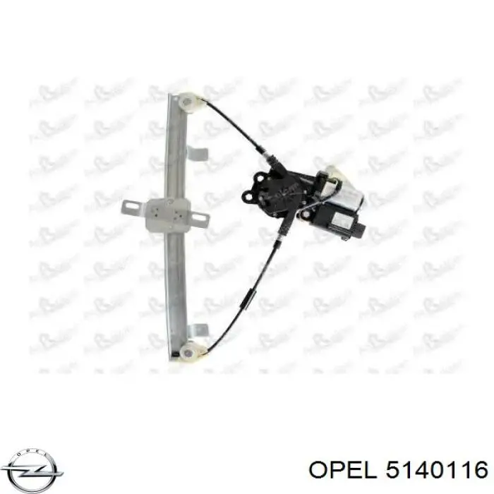 5140116 Opel mecanismo de acionamento de vidro da porta dianteira direita