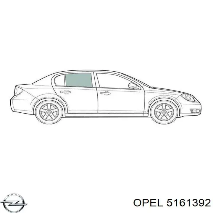 24449827 Opel стекло двери задней правой