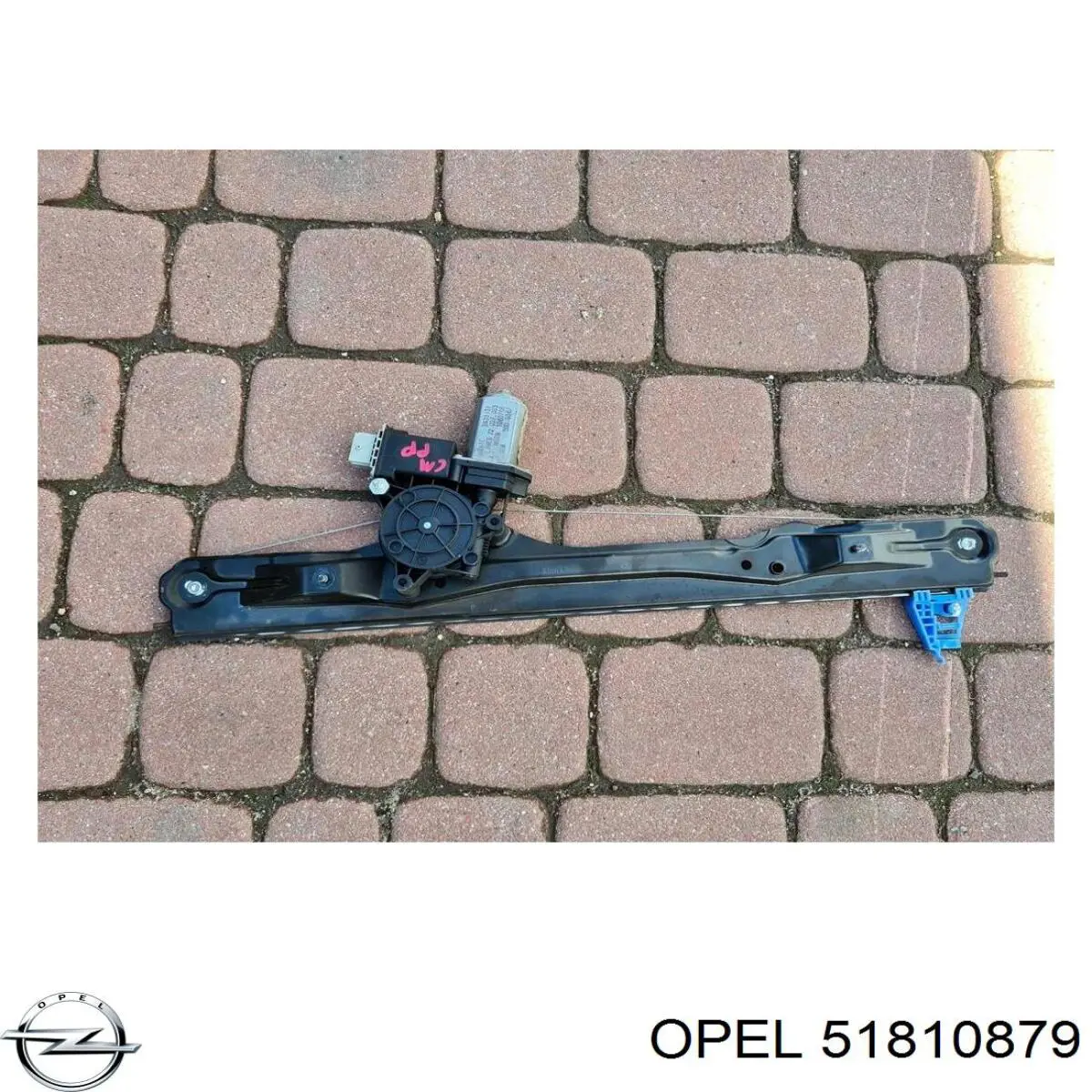 51810879 Opel mecanismo de acionamento de vidro da porta dianteira direita