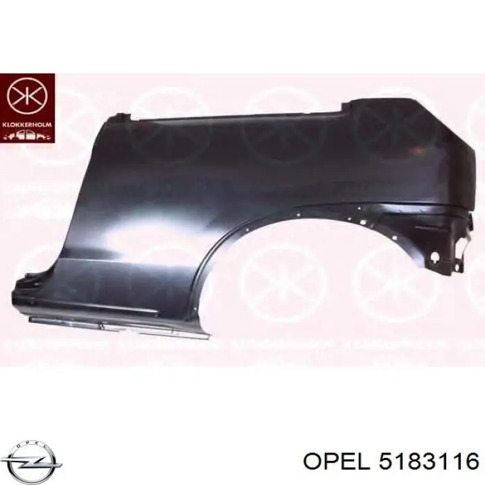 Крыло заднее левое 5183116 Opel