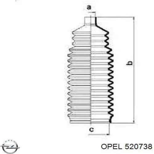 Купить 520738 Opel Чехол рулевого механизма
