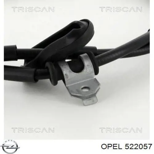522057 Opel трос ручного тормоза задний правый/левый