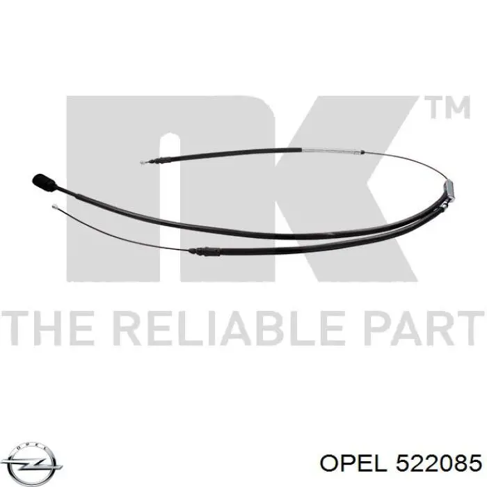 Купить 522085 Opel Трос ручного тормоза, комплект на авто