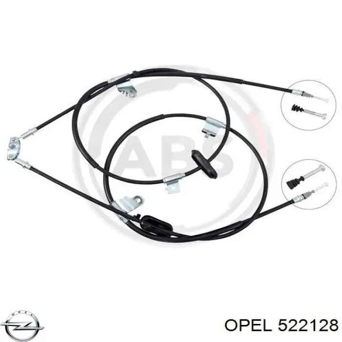 522128 Opel cabo traseiro direito/esquerdo do freio de estacionamento