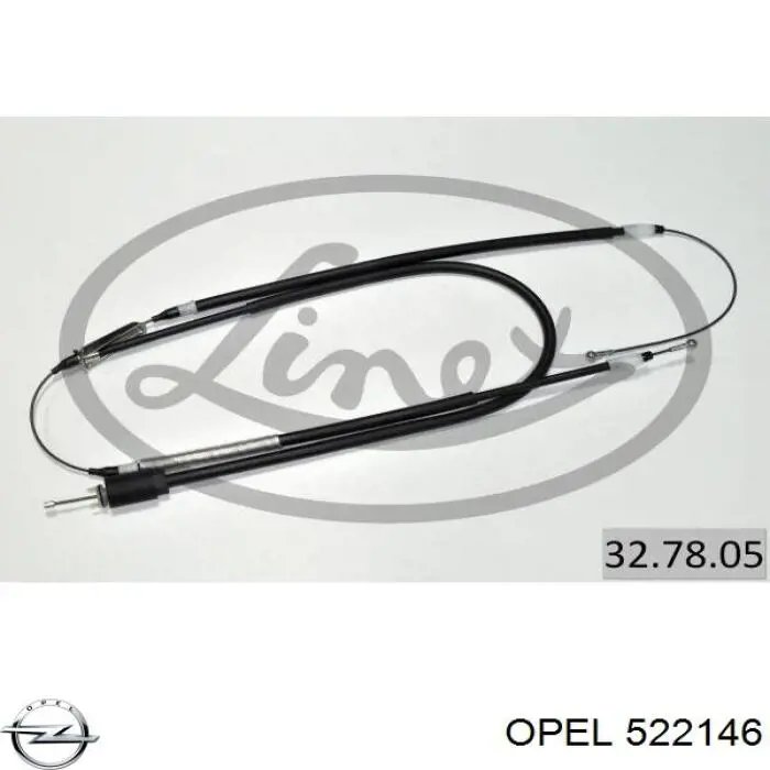 522146 Opel cabo do freio de estacionamento, kit para automóvel