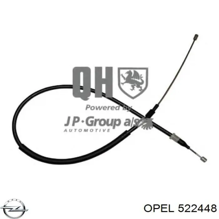 Купить 522448 Opel Трос стояночного тормоза задний левый