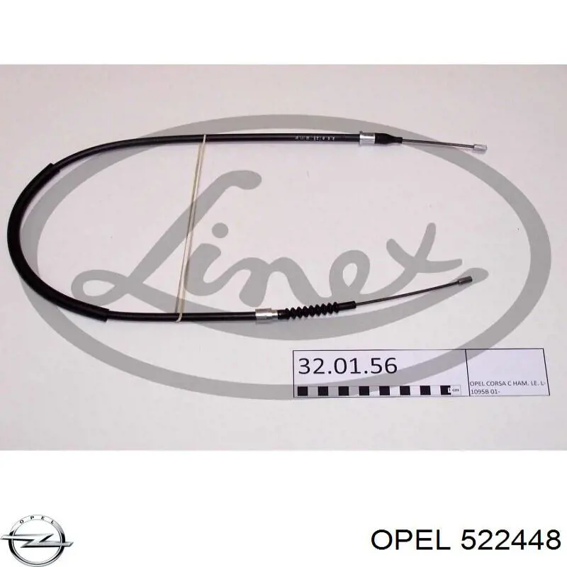 Трос ручника 522448 Opel