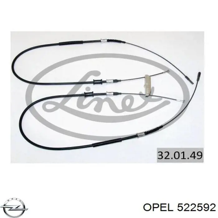 Задний трос ручника Opel 522592 цена, от 17.52 USD