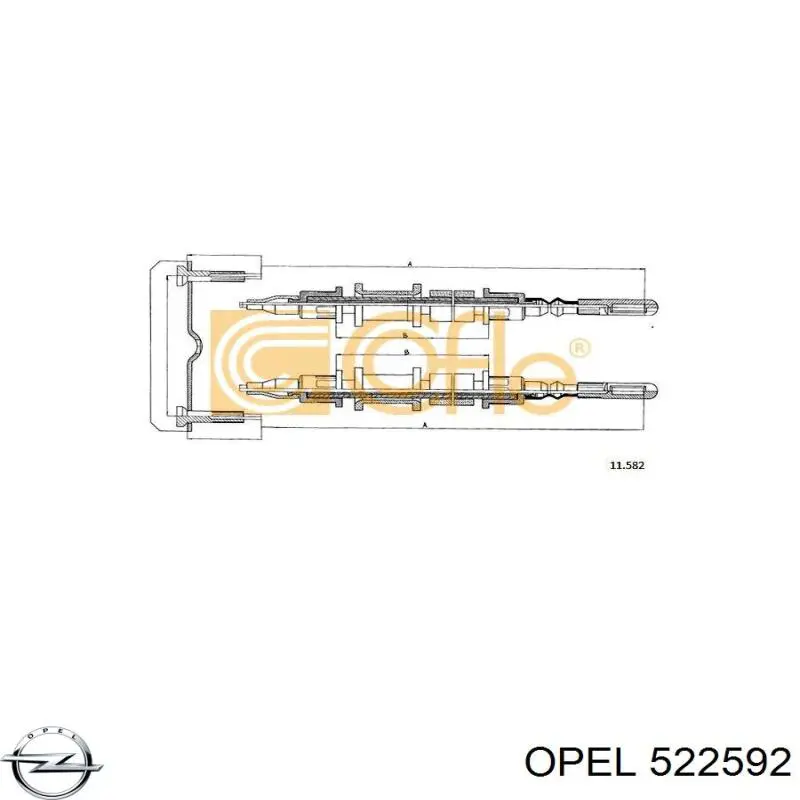 Купить 522592 Opel Тормоз стояночный