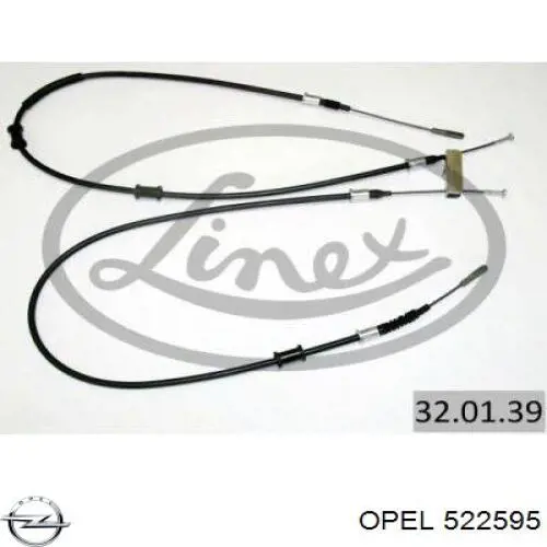 Задний трос ручника Opel 522595 цена, от 17.74 USD