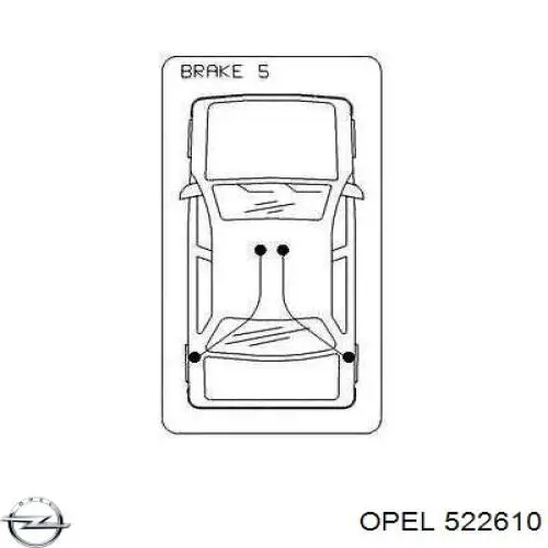Трос ручного тормоза задний Opel 522610 цена, от 26.88 USD