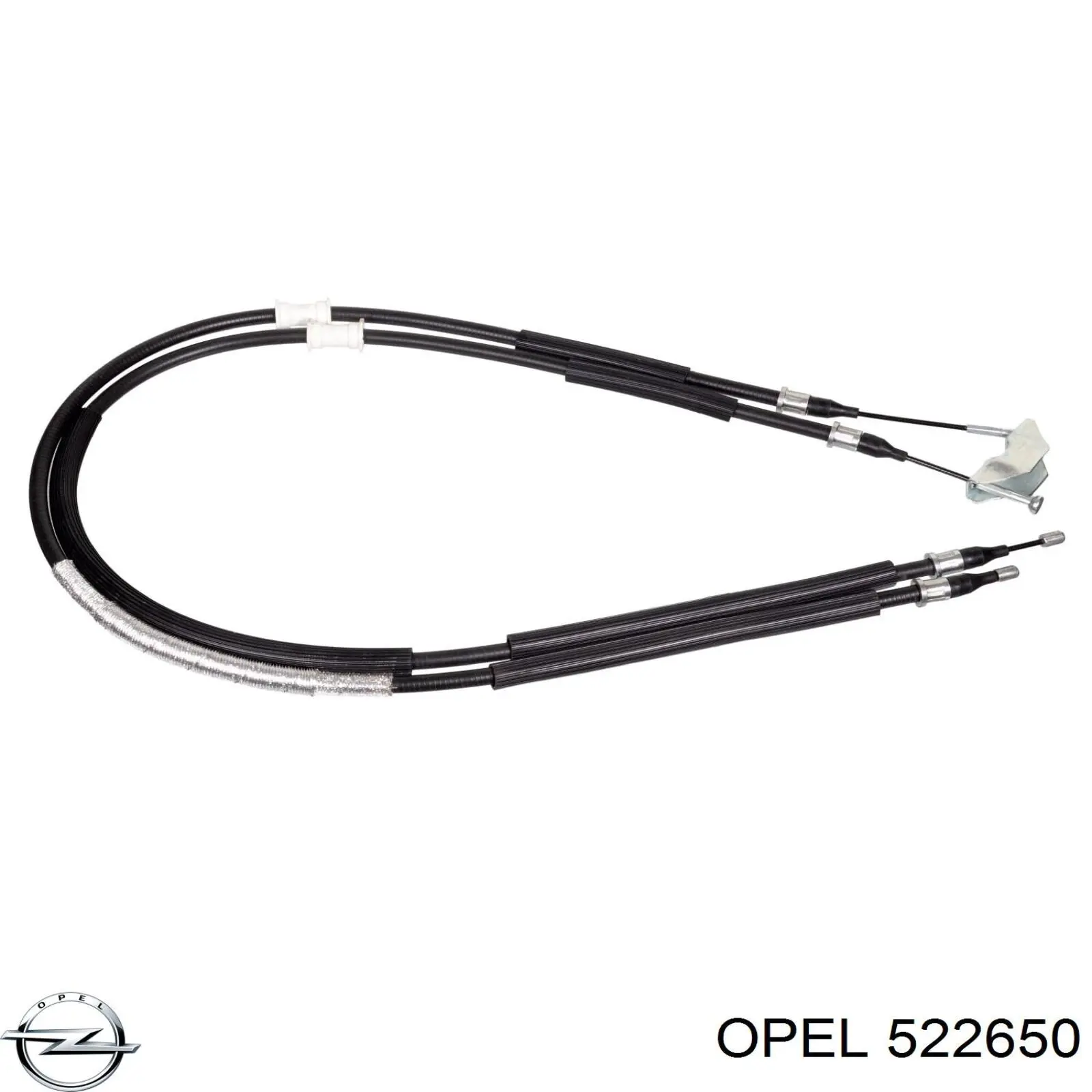 522650 Opel трос ручного тормоза задний правый/левый