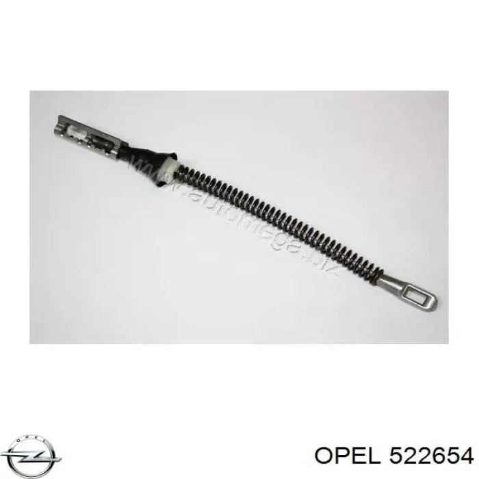 522654 Opel Трос ручного тормоза задний правый/левый