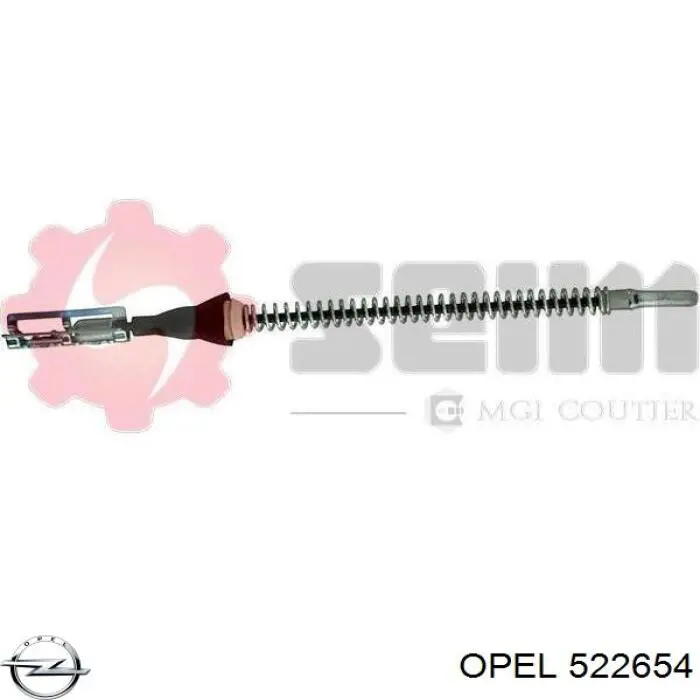 Задний трос ручника 522654 Opel