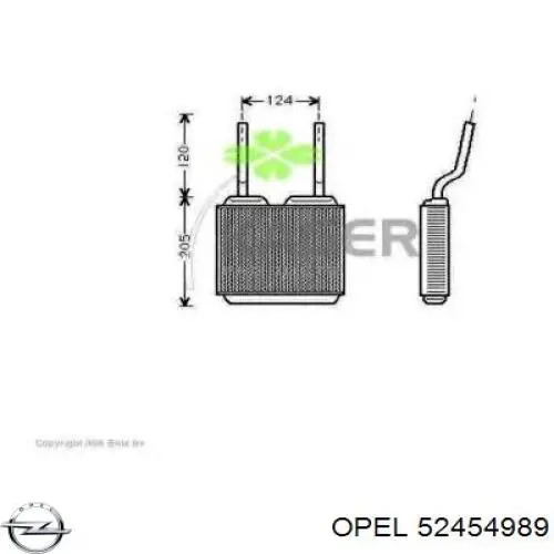 Радиатор печки (отопителя) Opel 52454989 цена, от 25.09 USD