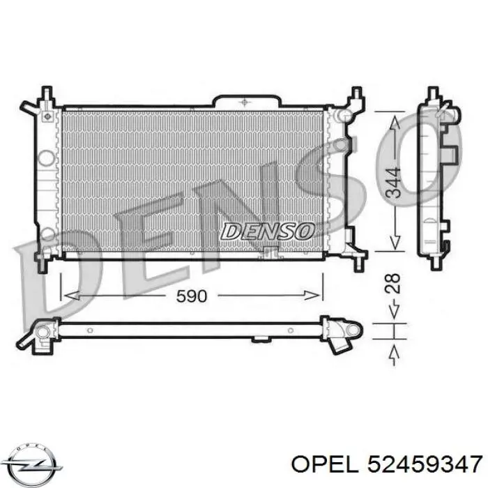 52459347 Opel радиатор