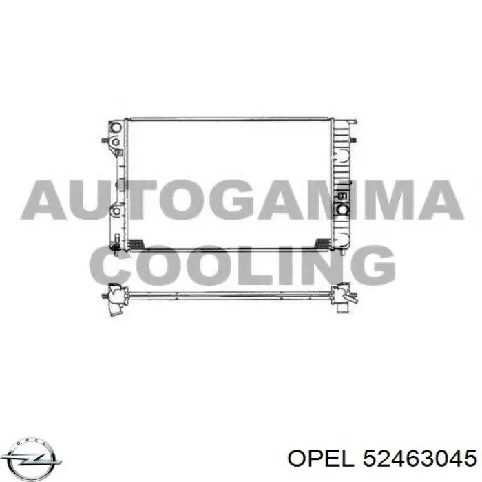 Купить 52463045 Opel Радиатор водяной