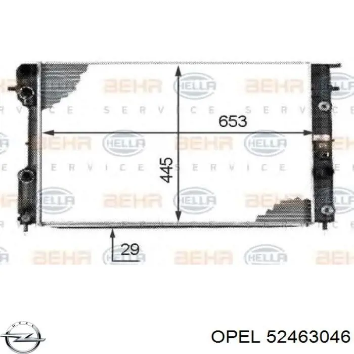 Радиатор охлаждения двигателя Opel 52463046 цена, от 71.61 USD