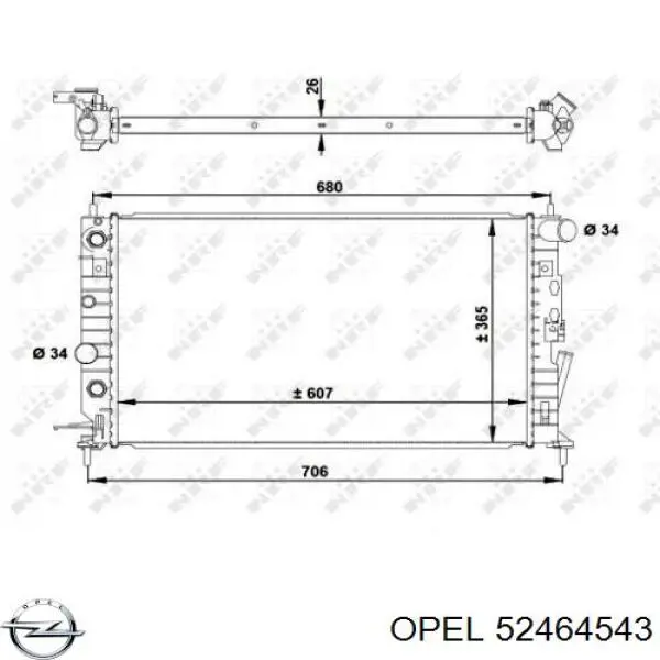 Радиатор охлаждения Opel 52464543