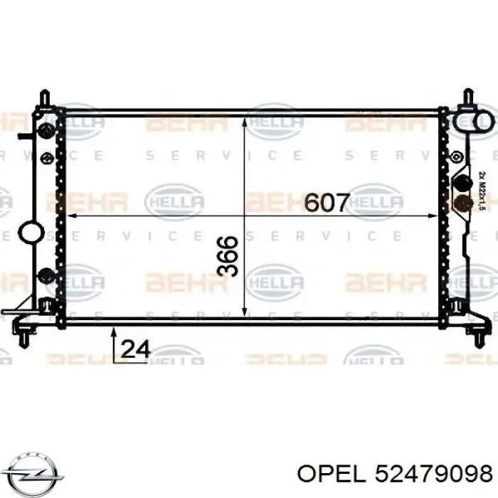 Радиатор 52479098 Opel