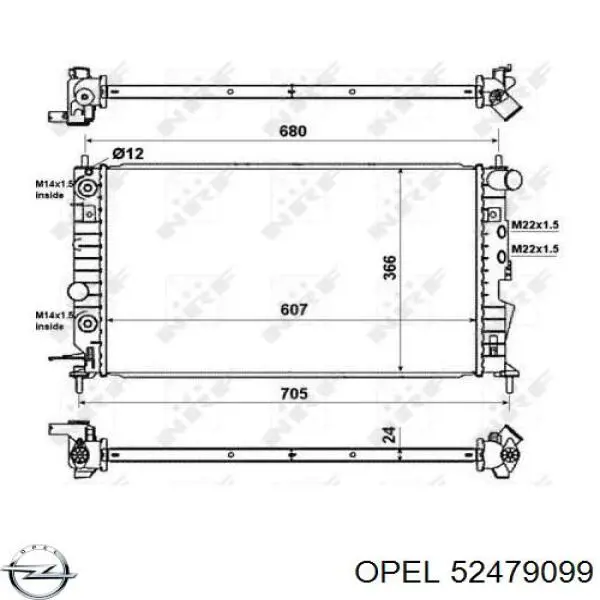 52479099 Opel Радиатор основной