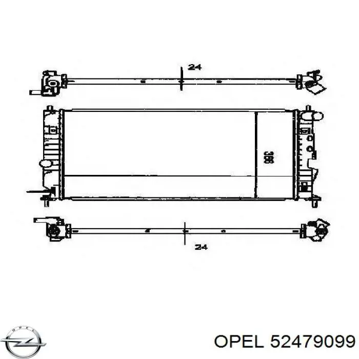 Радиатор охлаждения двигателя Opel 52479099 цена, от 57.98 USD