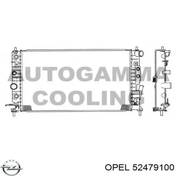 Радиатор 52479100 Opel