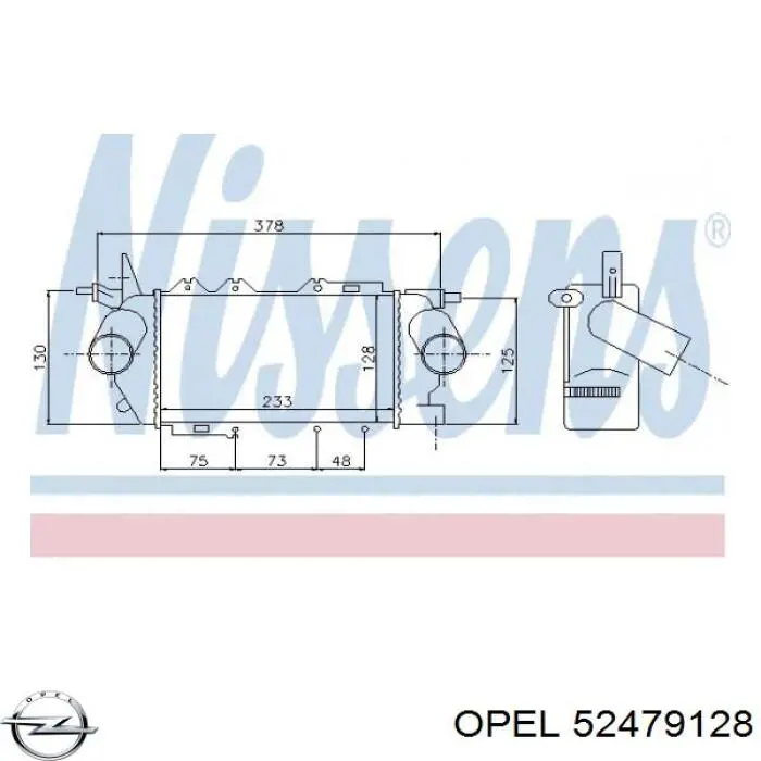 Купить 52479128 Opel Интеркулер