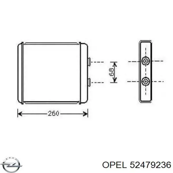 Радиатор печки (отопителя) Opel 52479236