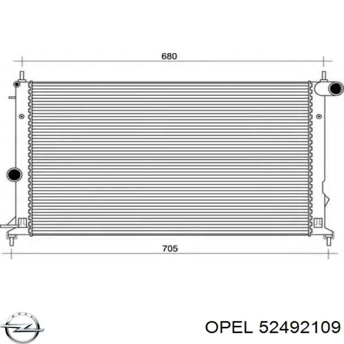 Радиатор 52492109 Opel