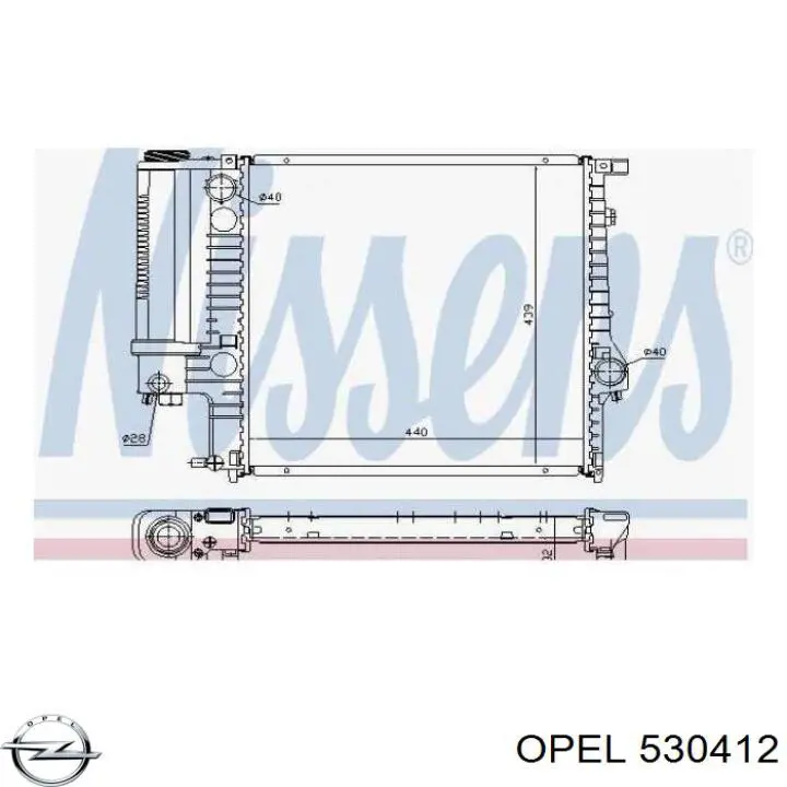 530412 Opel Сигнализация прекращения действия тормозов аварийная