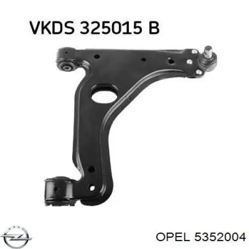 Правый рычаг передней нижней подвески Opel 5352004 цена, от 36.82 USD