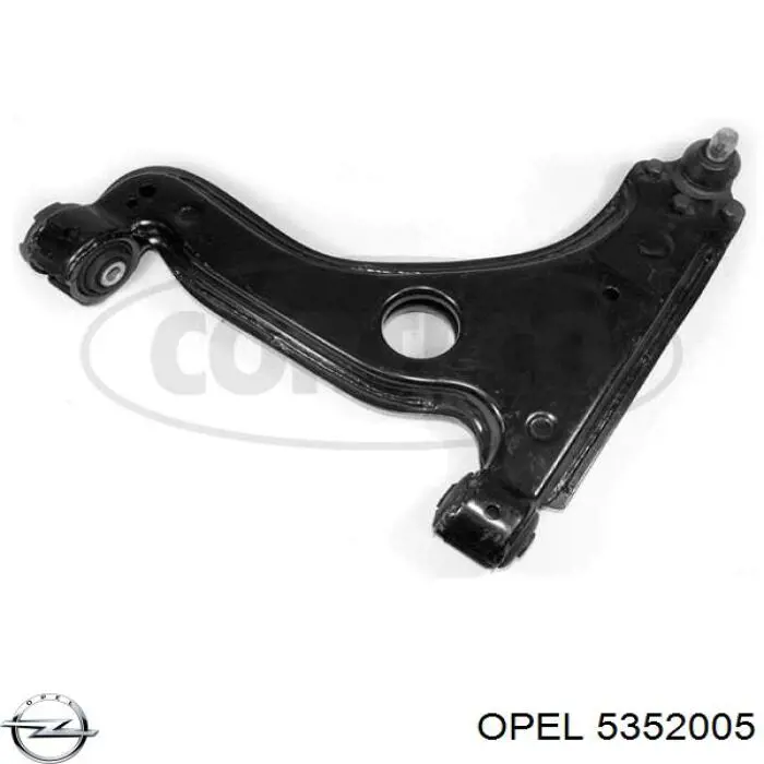 Левый рычаг передней нижней подвески Opel 5352005 цена, от 39.29 USD