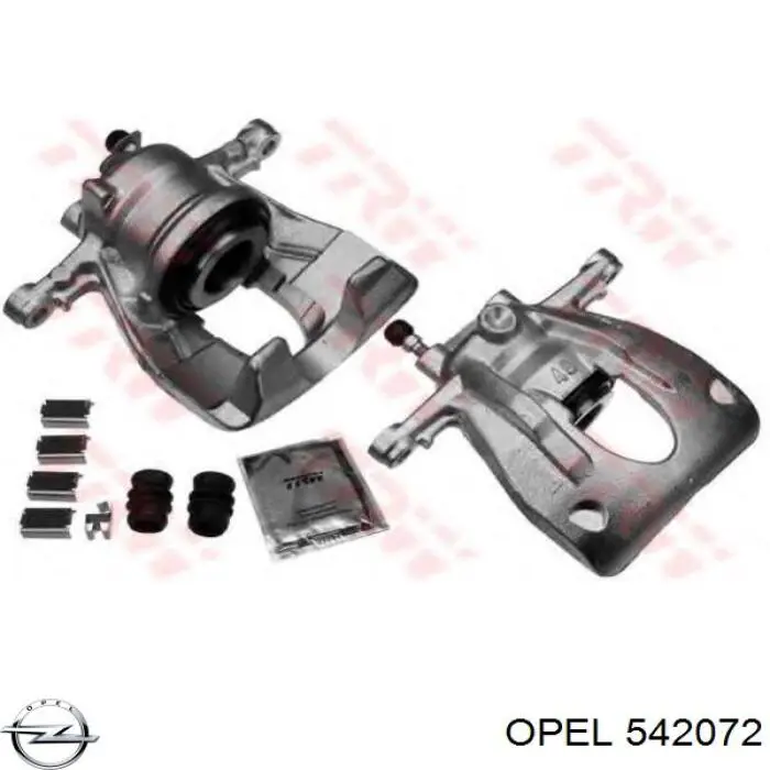 542072 Opel суппорт тормозной передний левый