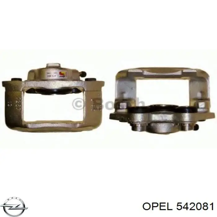 542081 Opel суппорт тормозной передний левый