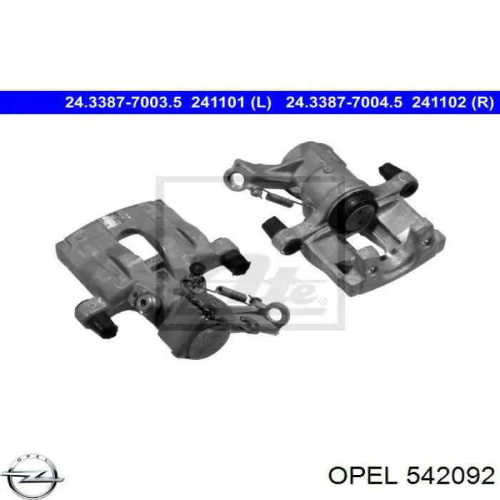 Купить 542092 Opel Суппорт задний правый