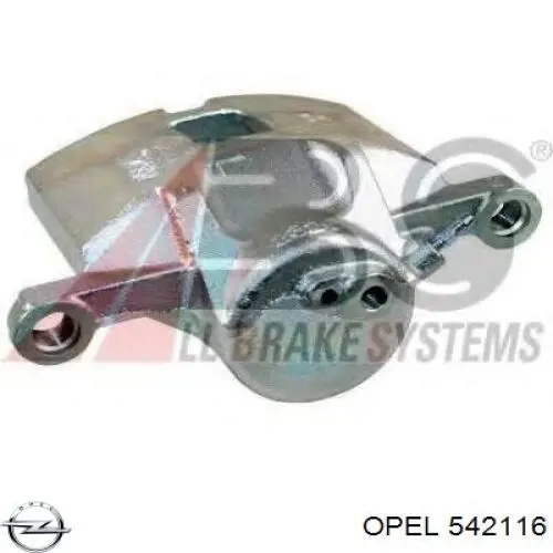 542116 Opel суппорт тормозной передний левый